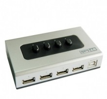 Разветвитель\Переключатель ST-LAB G-120 (Passive, USB2.0, in 4xA type/out 1xB type)